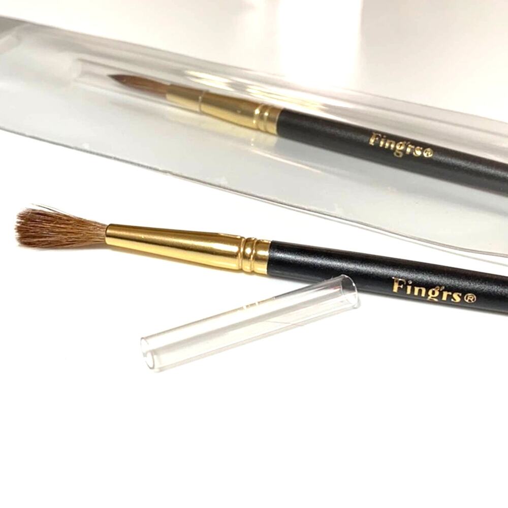 Fingrs Acrylic Nail BRUSH Eye Makeup Cuticle Nail Pusher Tip Art Paintbrush NEW